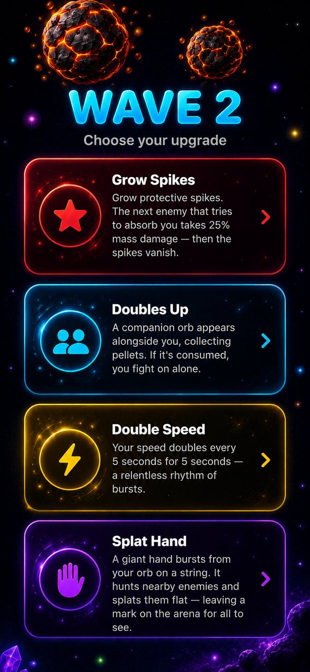 Swarm Royale wave upgrade selection